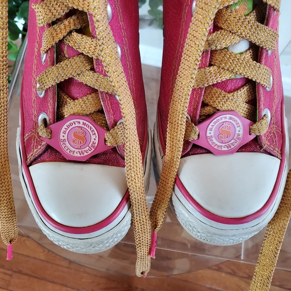 Daddy's Money Sneakers size 5 1/2 Hot Pink Secret Wedge High Top Shoes - Picture 7 of 13